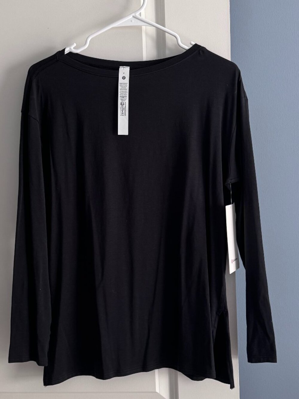 NWT Lululemon Relaxed-Fit Long-Sleeve Shirt Black Size 6